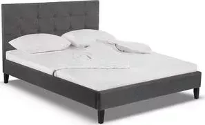 Кровать Woodville двуспальная Veronika 160х200 dark grey