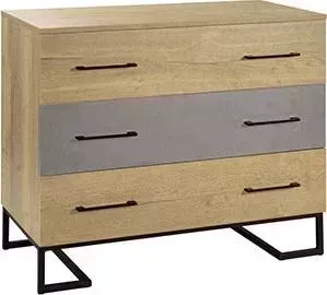 Комод R-home Loft дуб натуральный 3 ящика