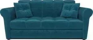 Диван Mebel Ars Гранд бархат сине-зеленый / STAR VELVET 43 BLACK GREEN ППУ