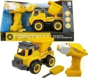 Машинка 1TOY инерционная Горстрой самосвал с двигателем Т16959