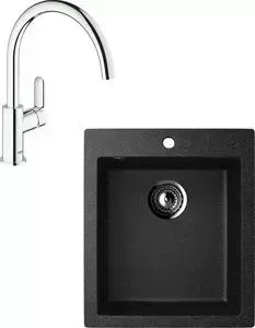 Мойка кухонная и смеситель ULGRAN и смеситель U-404 Grohe BauEdge (U-404-308, 31367000)