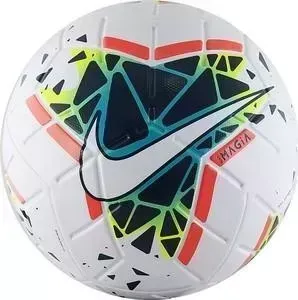 Мяч футбольный Nike NIKE Magia IIISC3622-100, р.5, FIFA Quality Pro (FIFA Appr), бело-черно-желто-коралловый