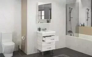 Мебель для ванной Comforty Никосия 60Н дуб белый