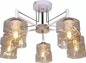 Люстра Imex потолочная MD.4237-5-S WH+FGD 5*60Вт E27