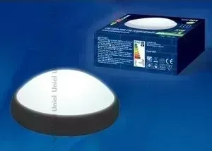 Потолочный светодиодный светильник UNIEL ULW-O03-8W/NW IP65 BLACK
