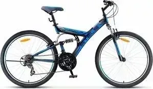 Велосипед STELS Focus V 26" 18-sp V030 18" Черный/синий