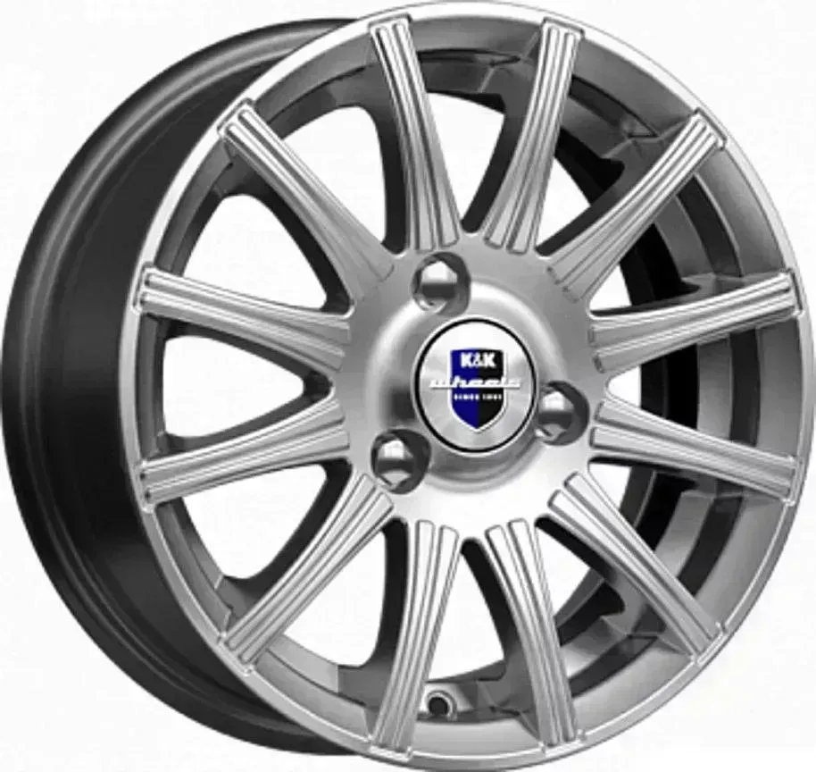 Диск автомобильный КиК Сиеста (КС477)5,0\R13 4*100 ET35d67,1Дарк платинум[] 5,0//R13
