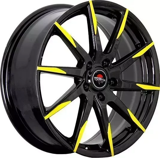 Диск автомобильный РаспродажаУценка MODEL-32 YOKATTA 6X15/4X100 ET50 D60.1 BK+Y*(Дефект ЛКП)
