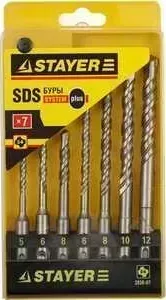 Набор буров STAYER SDS-Plus 5-12мм 7шт (2930-H7)