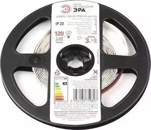 Светодиодная лента ЭРА LS2835-120LED-IP20-W-eco-3m Б0035593