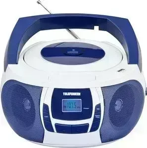 Аудиомагнитола TELEFUNKEN TF-CSRP3498B синий/белый