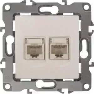 Розетка информационная 2XRJ45 ЭРА 12-3108-02