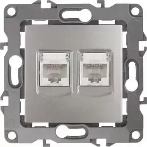 Розетка информационная 2XRJ45 ЭРА 12-3108-15