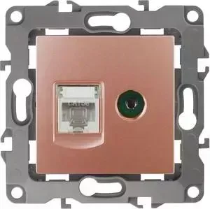 Розетка комбинированная RJ45+TV ЭРА 12-3110-14