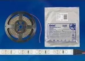 Светодиодная влагозащищенная лента UNIEL ULS-2835-60LED/m-8mm-IP65-DC12V-9,6W/m-5M-W