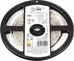 Светодиодная влагозащищенная лента ЭРА LS2835-120LED-IP65-W-eco-3m