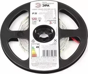 Светодиодная лента ЭРА LS2835-120LED-IP20-WW-eco-3m Б0035594