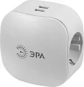 Сетевой разветвитель ЭРА SP-3e-USB-2A