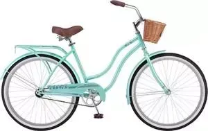 Велосипед Schwinn Talula (2019), корзинка, багажник, колёса 26, цвет мятный