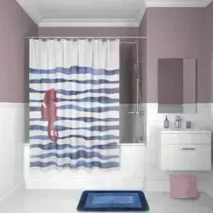 Штора для ванной IDDIS Promo 180x180, бело-синий (P11PV11i11)