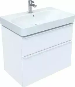 Тумба с раковиной Geberit с Smyle Square 75 белый глянец (500.353.00.1, 500.249.01.1)