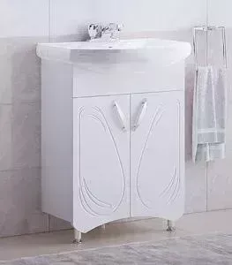 Тумба с раковиной Corozo с Кентис 60 New белая (SD-00000314, 4620008192772)