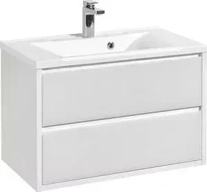 Тумба с раковиной АКВАТОН с Римини 80 белая (1A226701RN010, 1A70493KPR010)