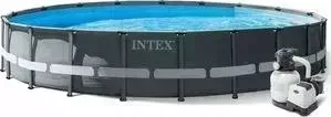Бассейн каркасный INTEX 26334 Ultra Frame 610х122 см 30079л, песочн.фил.-насос 7900л\ч, лестница, тент, подстилк,