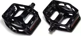 Педали FEIMIN FP-963Alu, 113x112mm, база алюминий, стальная ось, рамка алюм, черные