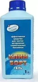 КЛИН-БОРТ ГЕЛЬ Маркопул Кемиклс М80, 1л бутылка, жидкость для очистка стенок бассейна от слизи и жировых отложений,