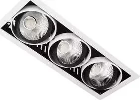 Встраиваемый светодиодный светильник Ambrella light T813 BK/CH 3*12W 4200K