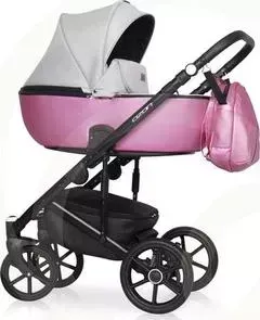 Коляска 2 в 1 Riko Basic 2 в 1 OZON Shine 01 розовый-серый