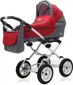 Коляска 2 в 1 Bart Plast 2 в 1 FENIX Classic 11 графит-красный