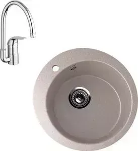 Мойка кухонная и смеситель ULGRAN и смеситель U-405 Grohe Euroeco (U-405-302, 32752000)