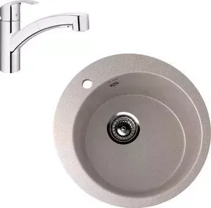 Мойка кухонная и смеситель ULGRAN и смеситель U-405 Grohe Eurosmart (U-405-302, 30305000)