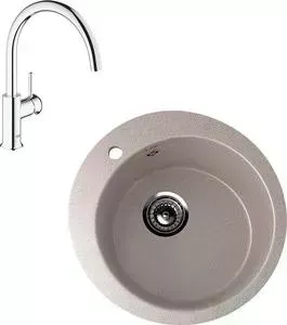 Мойка кухонная и смеситель ULGRAN и смеситель U-405 Grohe BauClassic (U-405-302, 31234000)