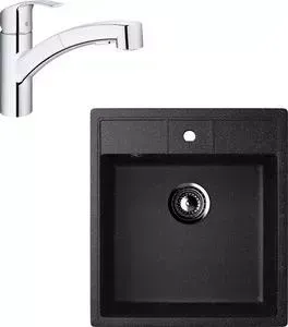 Мойка кухонная и смеситель ULGRAN и смеситель U-406 Grohe Eurosmart (U-406-308, 30305000)