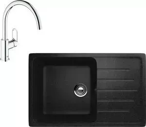 Мойка кухонная и смеситель ULGRAN и смеситель U-400 Grohe BauLoop (U-400-308, 31368000)