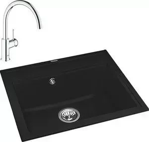 Мойка кухонная и смеситель FLORENTINA и смеситель Липси 600 Grohe BauClassic (20.120.D0600.302, 31234000)