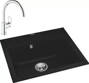 Мойка кухонная и смеситель FLORENTINA и смеситель Липси 600 Grohe BauLoop (20.120.D0600.302, 31368000)