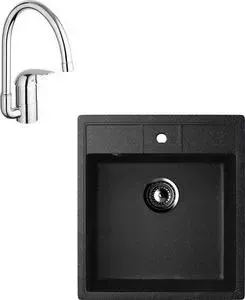 Мойка кухонная и смеситель ULGRAN и смеситель U-406 Grohe Euroeco (U-406-308, 32752000)