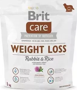 Сухой корм Brit Care Weight Loss Rabbit Rice гипоаллергенный с кроликом и рисом для собак с избыточным весом 1кг (132738)