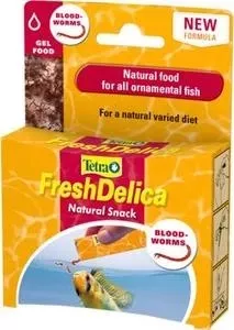 Корм Tetra FreshDelica Bloodworms Natural Food for All Ornamental Fish мотыль в желе для декоративных рыб 80г
