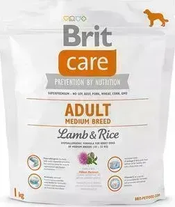 Сухой корм Brit Care Adult Medium Breed Lamb Rice гипоаллергенный с ягненком и рисом для взрослых собак средних пород 1кг (132711)