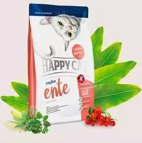 Сухой корм Happy Cat Adult Sensitive Duck with Rice and Potato утка с рисом и картофелем для чувствительных кошек 1,4кг