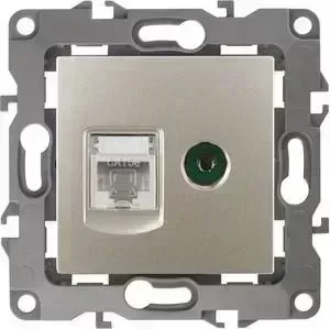 Розетка комбинированная RJ45+TV ЭРА 12-3110-04