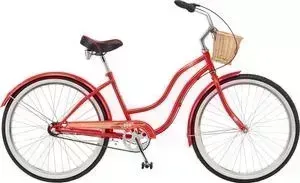 Велосипед Schwinn Scarlet (2019), 3 скорости, корзинка, багажник, колёса 26, цвет красный