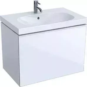 Тумба с раковиной Geberit с Acanto 75 белый глянец (500.611.01.2, 500.622.01.2)