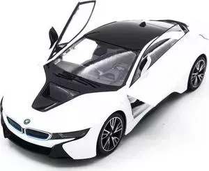 Радиоуправляемая машина Rastar BMW i8 White 1/14 (двери открываеются с пульта) - RAS-71000-W