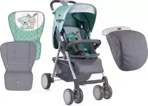 Коляска Lorelli AERO+ накидка на ножки Серо-зеленый/ Grey Green Friends 1704